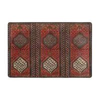 Oriental Red Pattern Hexagons Doormat Carpet Mat Rug Polyester Anti-slip Floor Decor Bath Bathroom Kitchen Bedroom 60*90