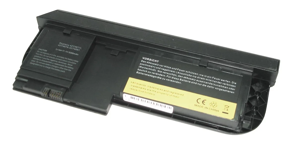 Аккумуляторная батарея для ноутбука Lenovo ThinkPad X220 Tablet (42T4879) 11.1V 5200mAh OEM черная -