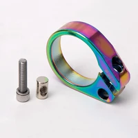 ultralight aluminum alloy rainbow road bike seatpost clamp mtb mountain bicycle seat post 31 8mm34 9mm colorful cnc tube clip