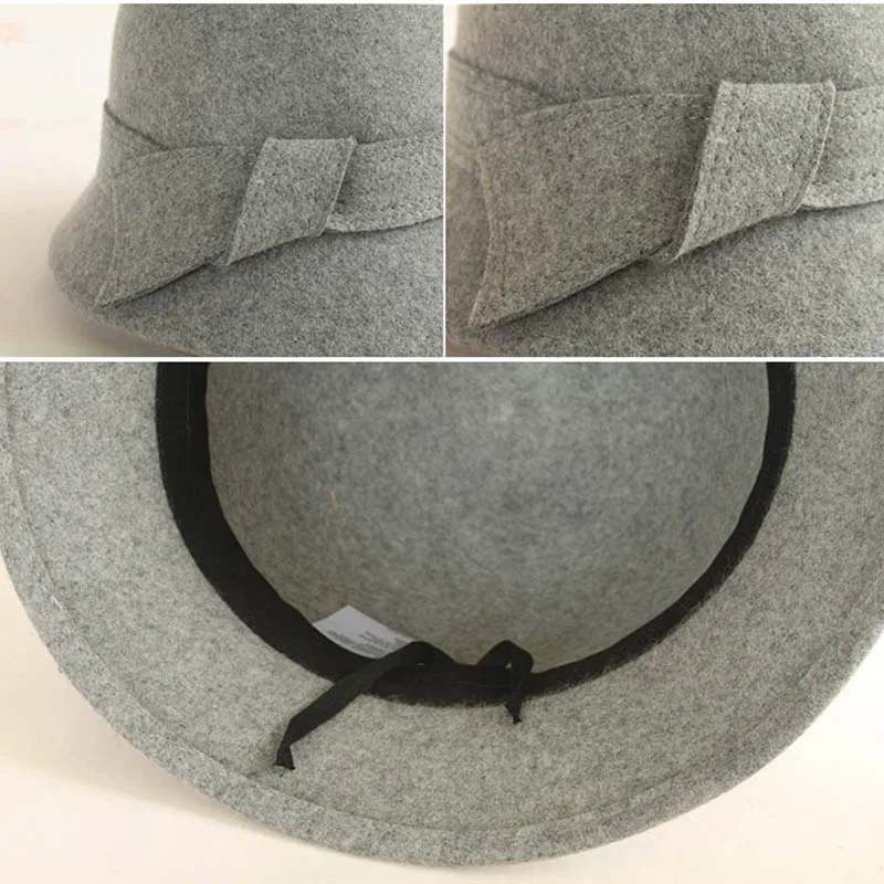 Фибоначчи женские шерстяные войлочные шляпы-федоры шляпа осень и зима купол