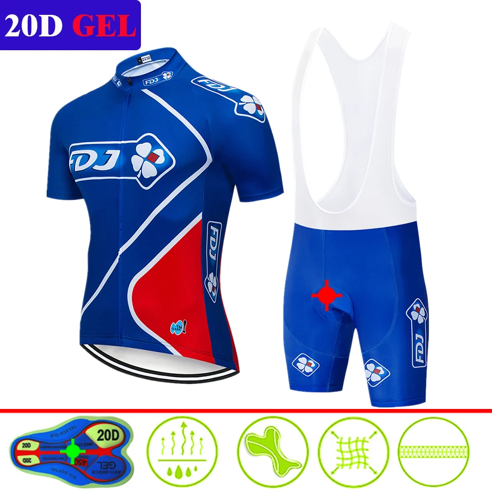 Новинка 2020 FDJ Pro комплект для велоспорта MTB велосипедная одежда Maillot Ropa Ciclismo 3 цвета