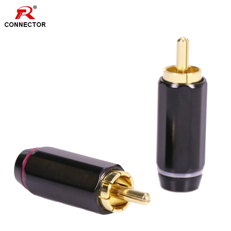 1 пара позолоченные латунные RCA разъем поддержка кабеля до 6 мм AV HIFI терминал Phono