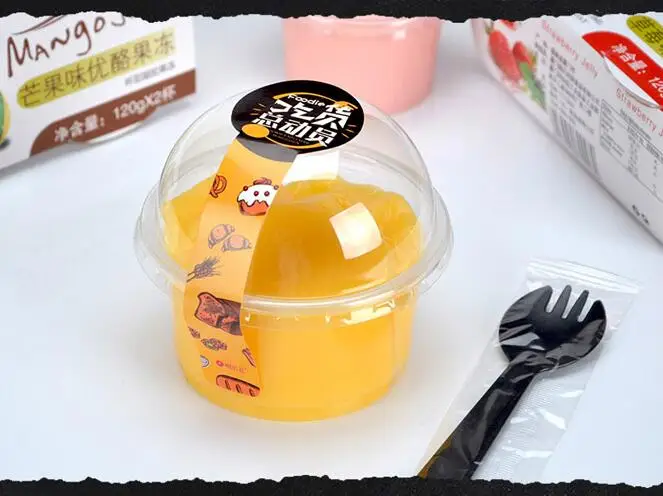 100 шт. Прозрачный Пудинг одноразовая пластиковая крышка для чашек маленькие