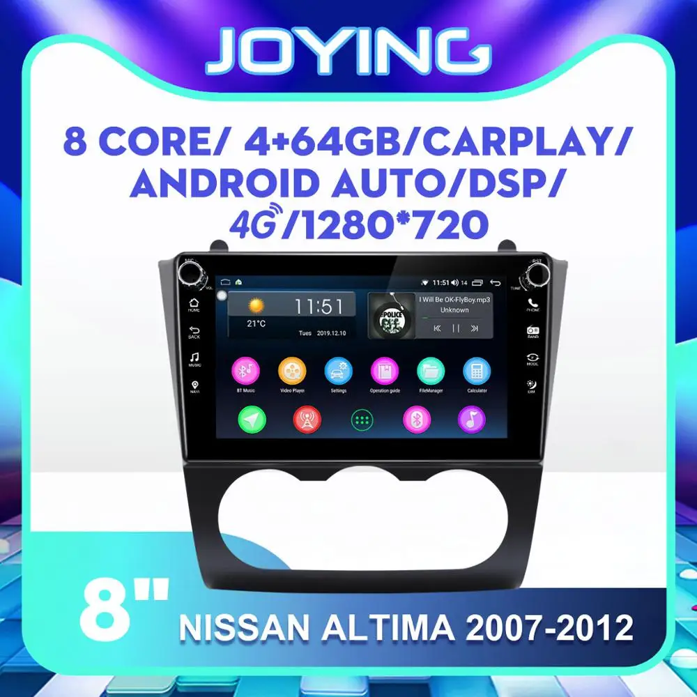 Android 8 1 Автомобильный GPS стерео радио для 2007-2012 Nissan Teana Altima Руководство A/C