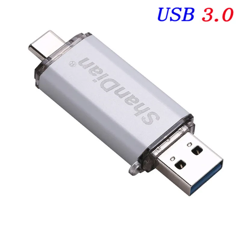 White SHANDIAN фактическая емкость USB 3,0 type-C 3,1 usb флеш-накопитель 68 ГБ/32 ГБ/16 ГБ/8 ГБ флеш-накопитель карта памяти U диск - Цвет: White