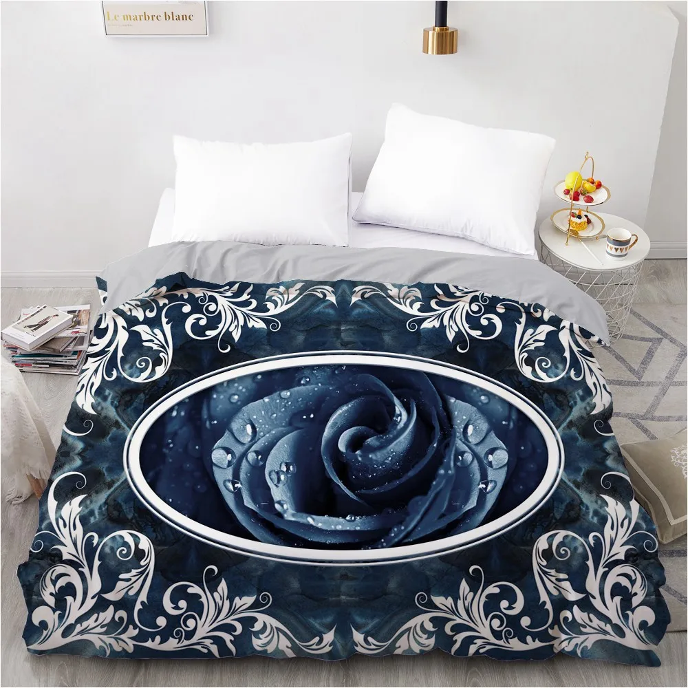 

3D Duvet Cover Custom 210x210 245x210 Comforter/Quilt/Blanket case Full Queen King Bedding For Wedding Flower Drop Ship