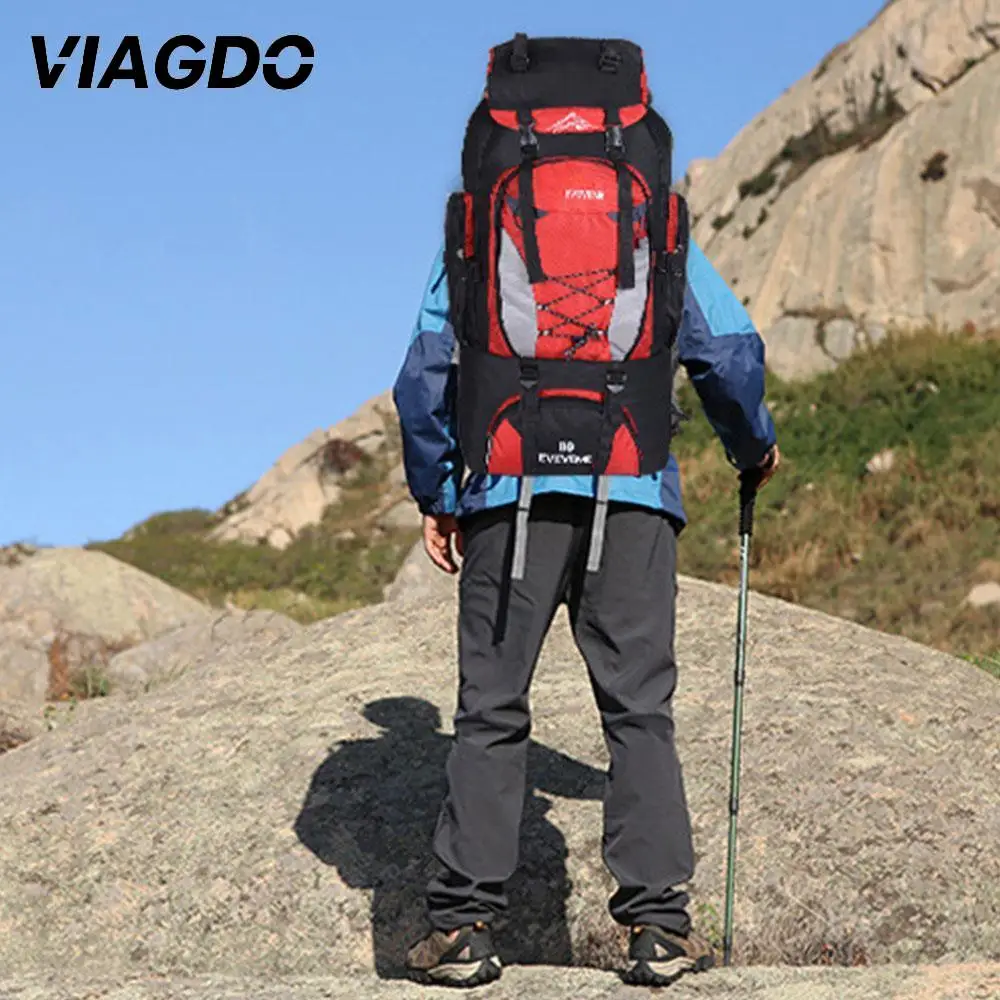 80L походные рюкзаки для кемпинга большая уличная сумка рюкзак нейлон суперлегкая