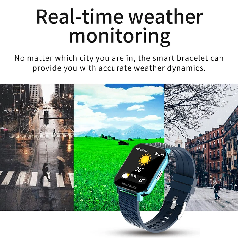 

GIAUSA Weather Forecast MT28 Men Full Touch Smart Watch Women Fitness Body Temperature Sports Smartwatch for Android