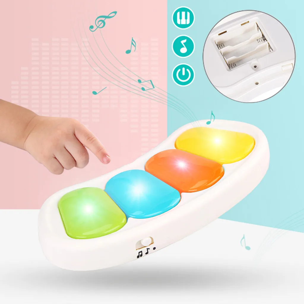 

Baby Kids Highchair Cushion Pad Mat Booster Seats Three-in-one Children's Fun Activity Workbench With Pedal Piano (lion Style)