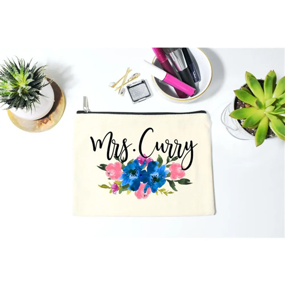 Цветочный макияж Подарочная сумка подружки невесты командная невеста для