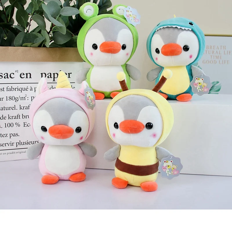 Лидер продаж 23 см Пингвин трансформация единорог пчела лягушка динозавр