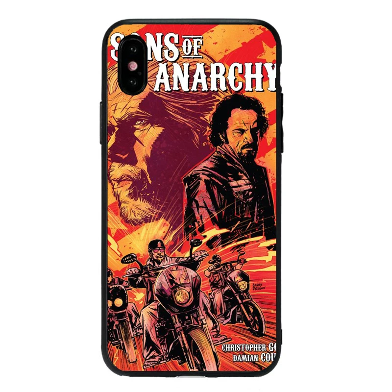 Мягкий чехол для телефона из ТПУ с изображением американских ТВ сынов анархий