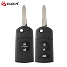 Пульт дистанционного управления YIQIXIN 23 для автомобиля, флип-чехол, складной чехол с неограненным лезвием и держателем аккумулятора для Mazda 2, 3, 5, 6, RX8, MX5, M6, CX5