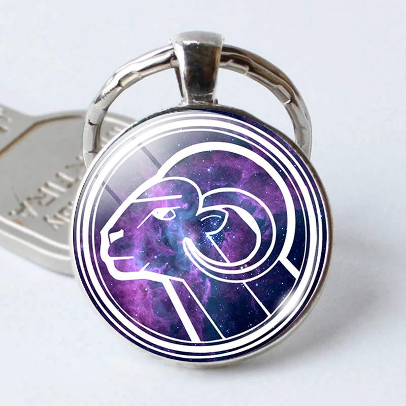 12 знаков зодиака созвездия Лев рыба знаки Девы Круглый стеклянный купол брелок