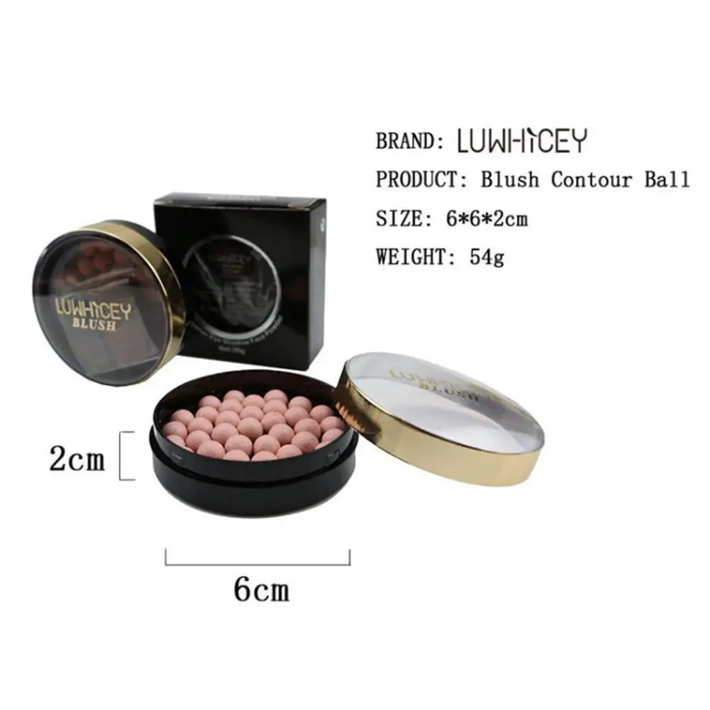 

Classic Matte Blusher Ball 3 In 1 Blush Brush Eyeshadow Contour Makeup Face Loose Powder Balls 8 Colors Repair Ball Face Makeup