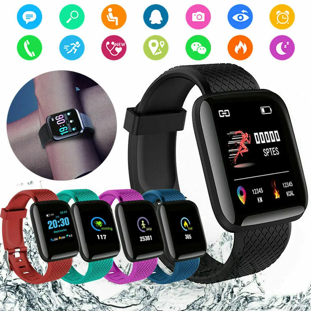 

116Plus Sport waterproof Smartwatch 2020 Men Heart Rate Fitness Tracker Watches Women Blood Pressure Measurement Smart undefined