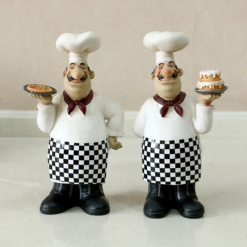 

Restaurant Creative Ornaments European-style Chef Dolls Home Restaurant Table Personality Eye-catching Cake Pizza Ornaments