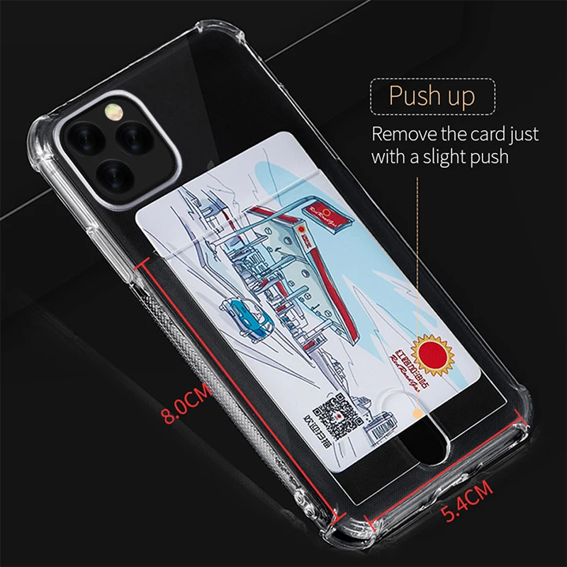 Чехол с тяжелой защитой для iPhone 11 Pro X XR XS Max 6 6S 7 8 Plus, прозрачный чехол с отделением для карт, мягкий чехол для huawei mate 30 Pro P20 P30 Lite