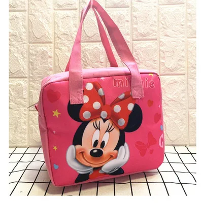 Disney мультфильм Минни ланч бокс сумка Повседневная ткань оксфорд хозяйственная сумка студенческий портативный Учебник Сумка книга мешок ланч - Цвет: 4
