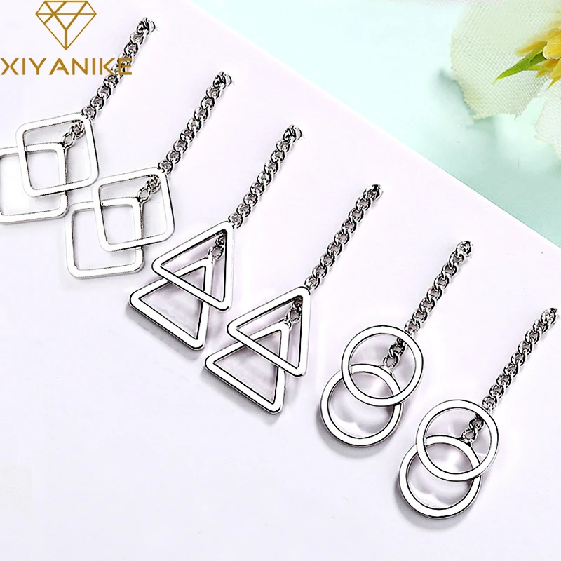 Женские серьги-подвески из серебра 925 пробы с защитой от аллергии | Украшения и