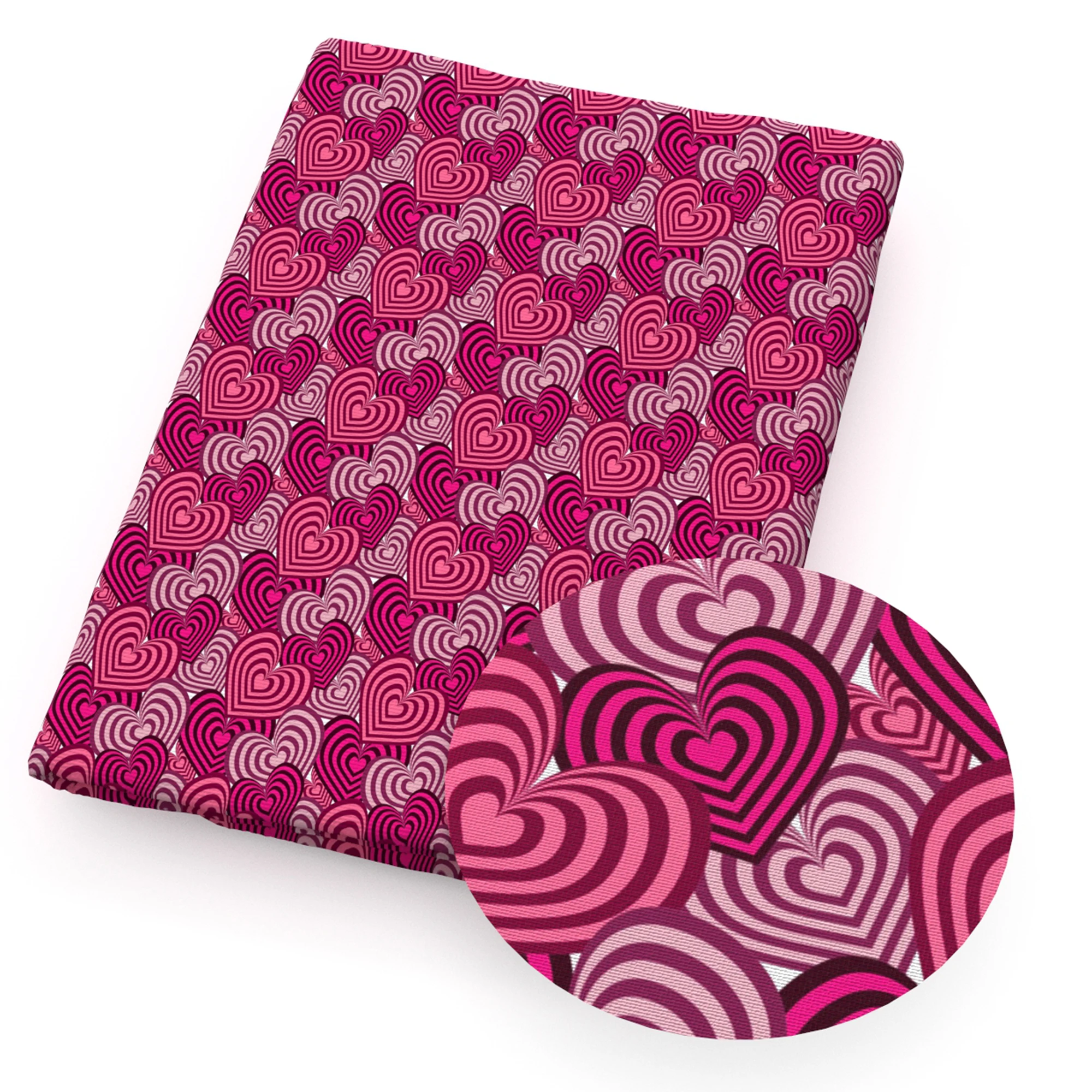 Розовое сердце день Святого Валентина полиэстер хлопок шитье Рукоделие материал