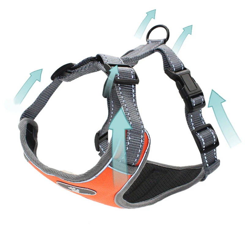 Регулируемые шлейки для собак тренировочный сетчатый жилет светоотражающая