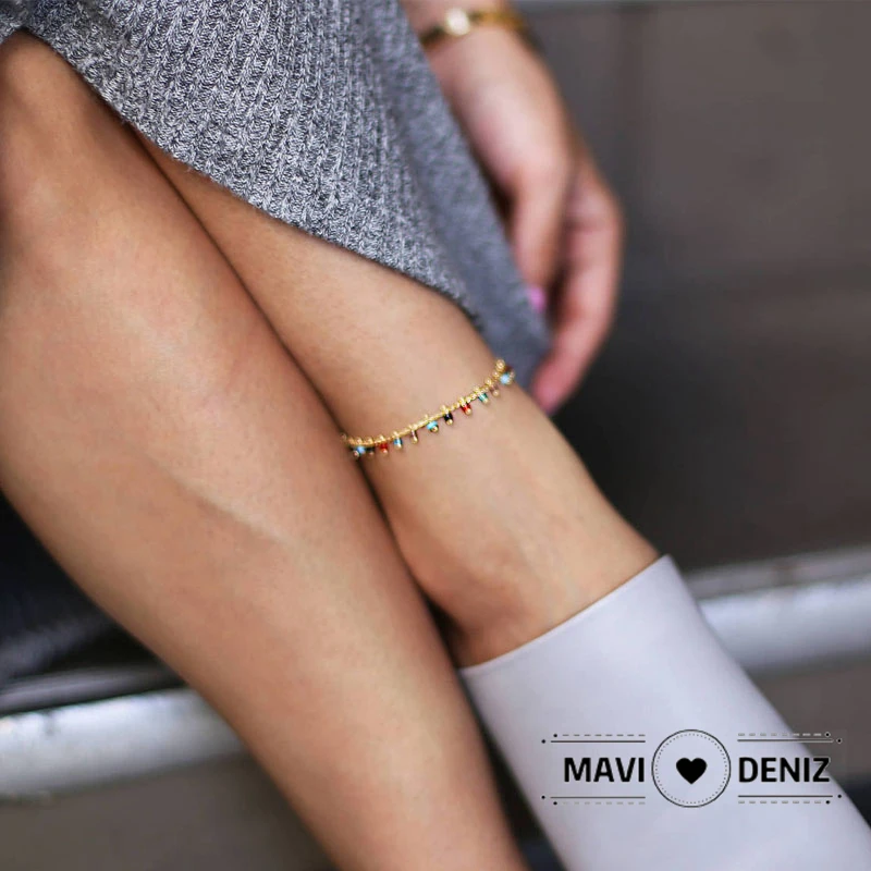MAVI DENIZ 2019 летний ножной браслет с подвеской бисером пляжная бижутерия для ног