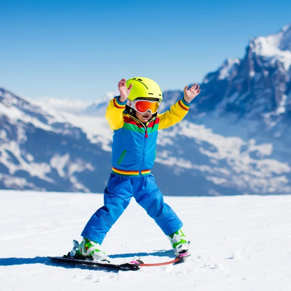 

LIOOBO Easy Wedge Ski Training Aid Ski Tip Connector Snowboard Connector Elasticity Tip Clips Skin Beginners Essential (Random