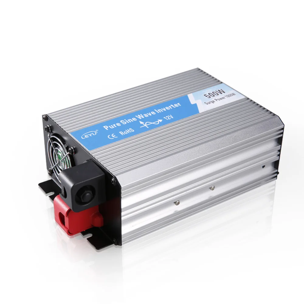 

LEYU 500W 1000W Peak Full CAR DC 12V 24V to 100V 110V AC 120V Power Supply Pure Sine WavePower Inverter