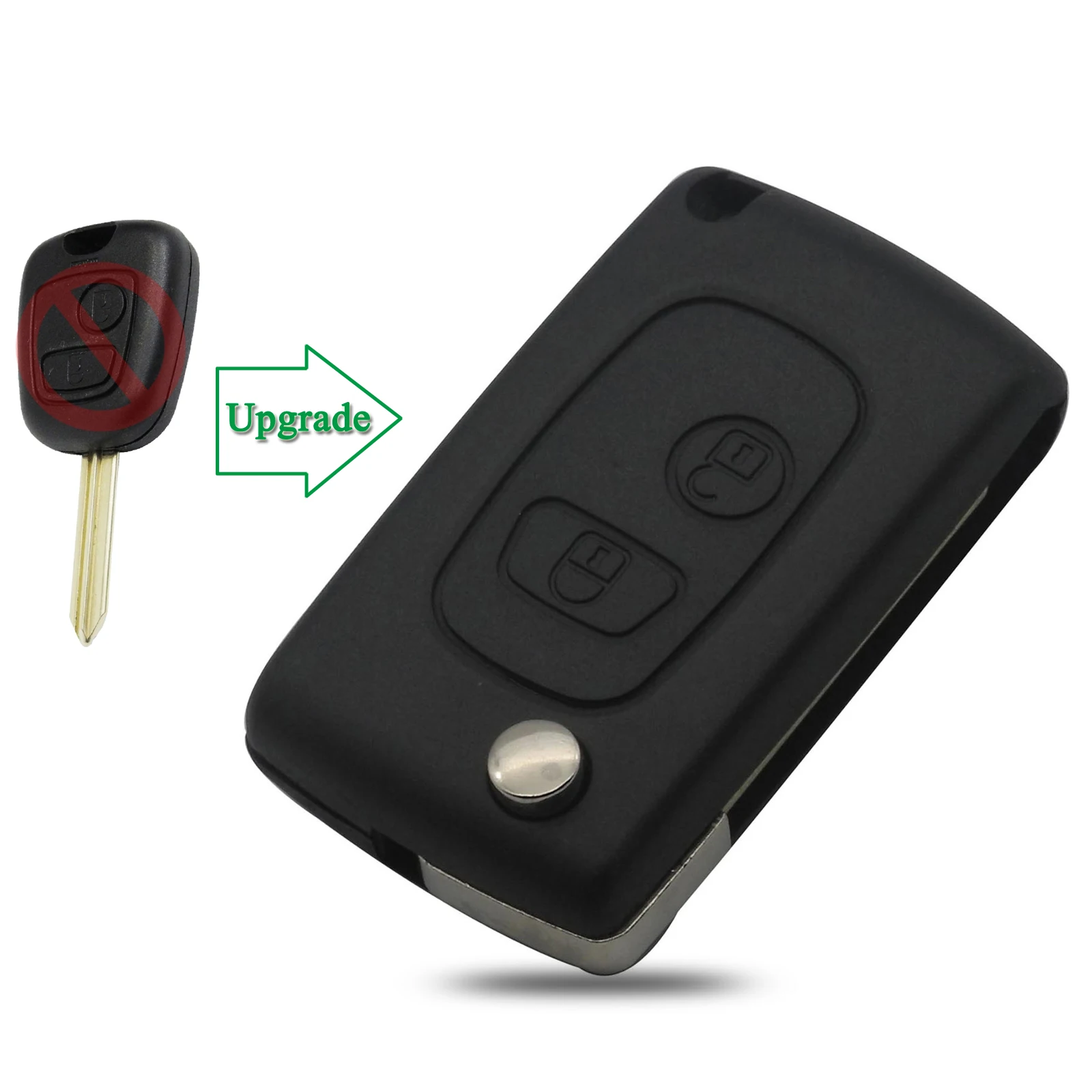 

10 шт., 2 кнопки, модифицированный складной пульт дистанционного управления для Citroen C1 C2 C3 Saxo Xsara Picasso Berlingo с лезвием SX9