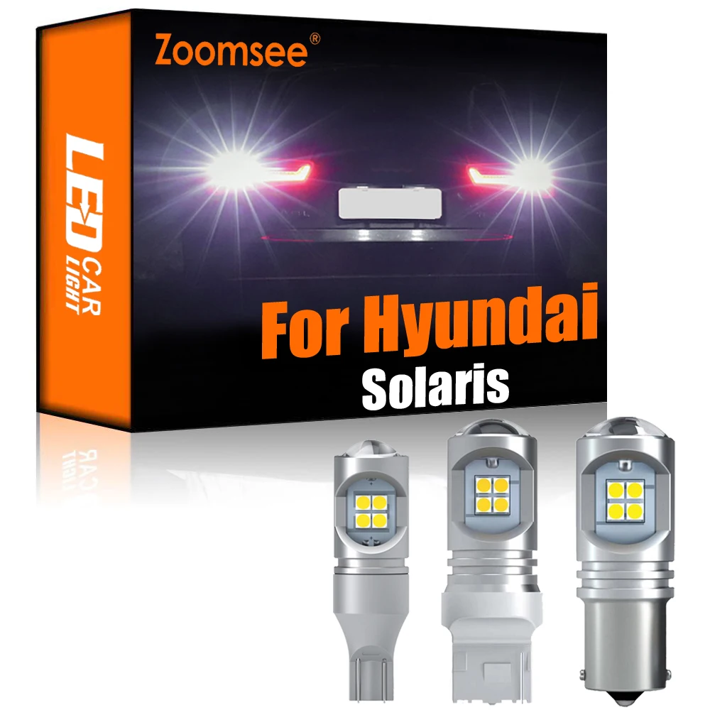 Zoomsee Комплект из 2 предметов белая обратный светодиодный для Hyundai Solaris 2010 2020 Canbus