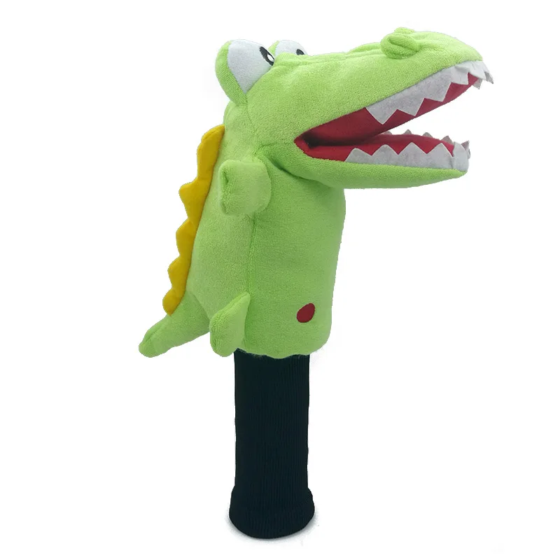 Зеленый большой крокодиловый Чехол для водителя гольфа с мультяшным животным 460cc