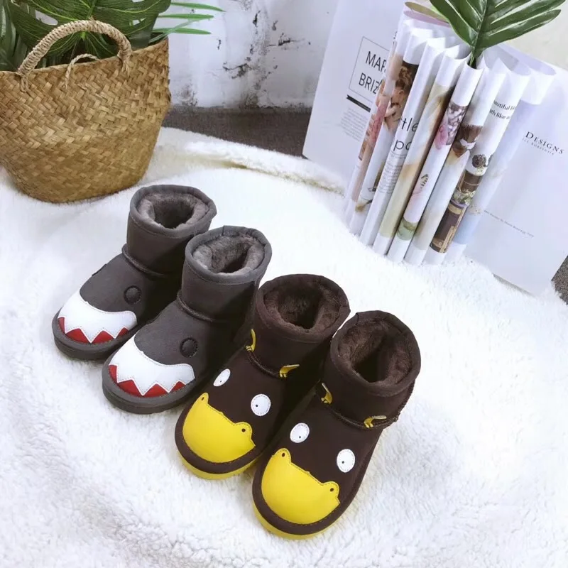 Детские зимние ботинки обувь для мальчиков и девочек водонепроницаемые