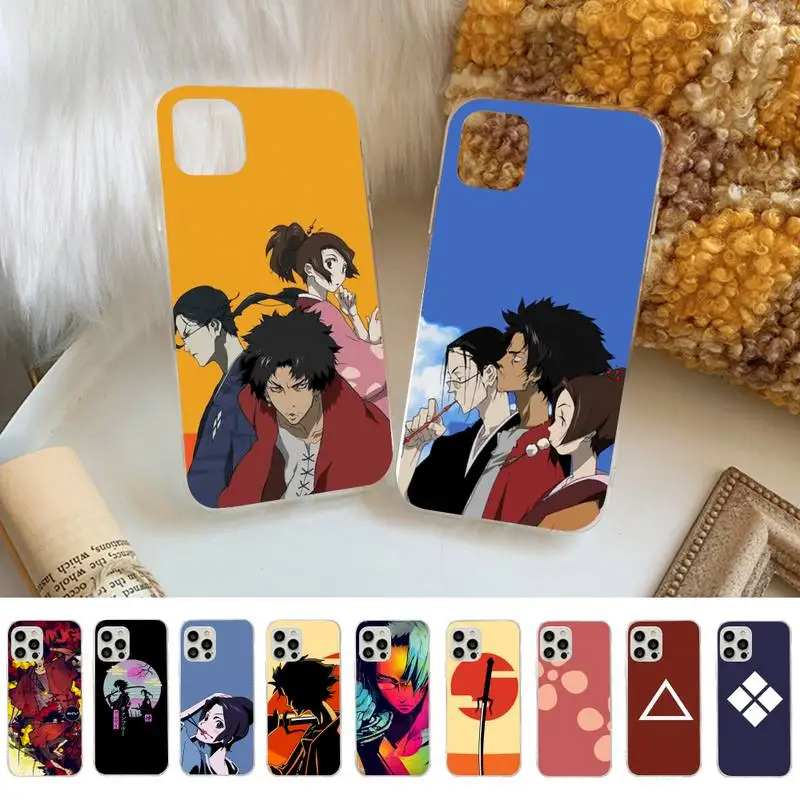 

Anime Samurai Champloo Accessories Phone Case for iphone 13 11 12 pro XS MAX 8 7 6 6S Plus X 5S SE 2020 XR case