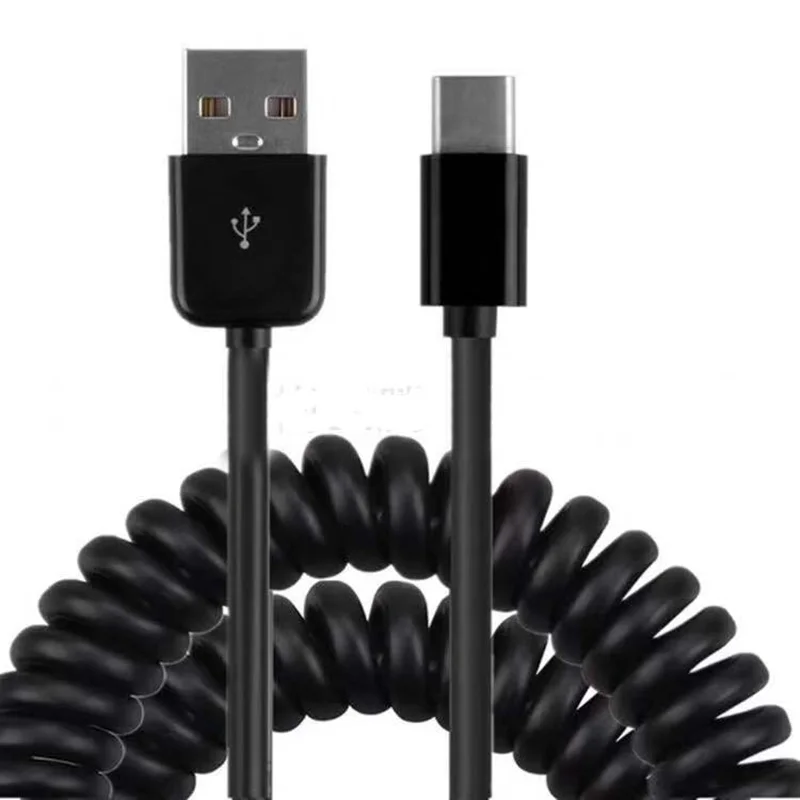 3M 1 м 3 м пружинный спиральный Выдвижной usb type-C кабель для быстрой зарядки USB-C кабель для samsung S8 S9 S10 Синхронизация данных type-C телефонный кабель - Тип штекера: 3M
