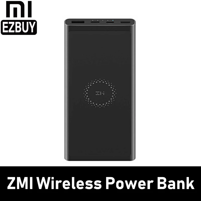 ZMI 10000 мАч беспроводной внешний аккумулятор Двойной USB C 18 Вт макс WPB100 для зарядки