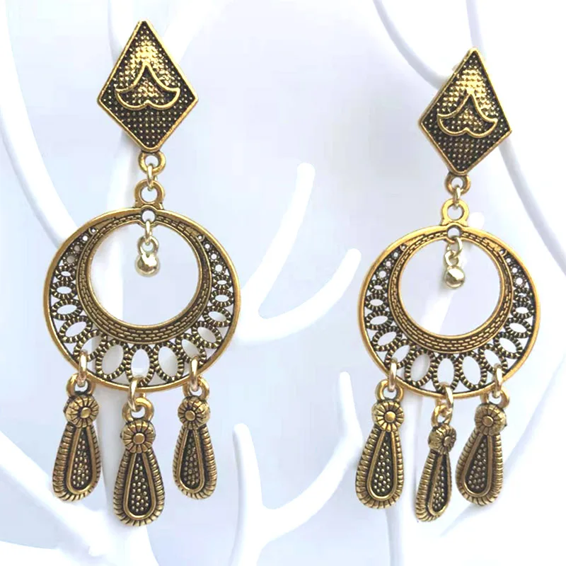 

2020 ZAOLAIXI European and American Popular national style Fashion Earrings geometry Alloy Jewelry Party Gift for Women Earrings