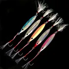 Рыболовная приманка, 1 мс, медленное встряхивание, тонущий джигбейт, длинные блесны 20 г30 г40 г60 г, искусственная жесткая приманка, 5 шт. в наборе