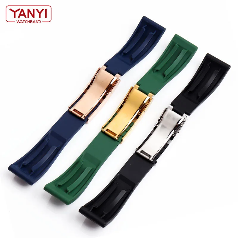 Rubber Watchband for rolex watch band 20mm Diving waterproof Silicone bracelet prevent dust wholesale mens wristband strap