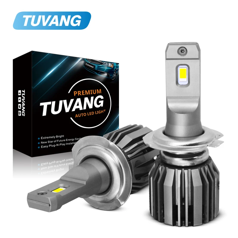 TUVANG H1 H7 светодиодный H4 светодиодный H11 H8 HB3 9005 HB4 9006 Автомобильный светодиодный лампы для передних фар 72W фары для 8000LM автомобильных фар Противотуманные фары 12V