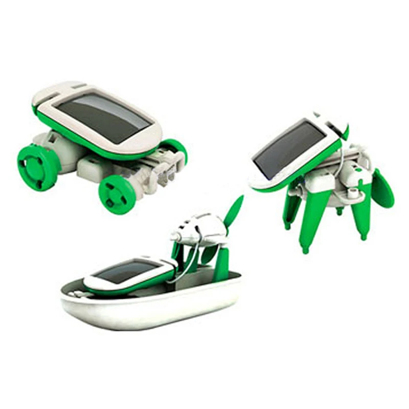 

6 IN 1 Solar Robot Model Kit Science Toys For Children DIY Assemble Airplane Boat Car Train Model Educational Gifts Toys For Boy