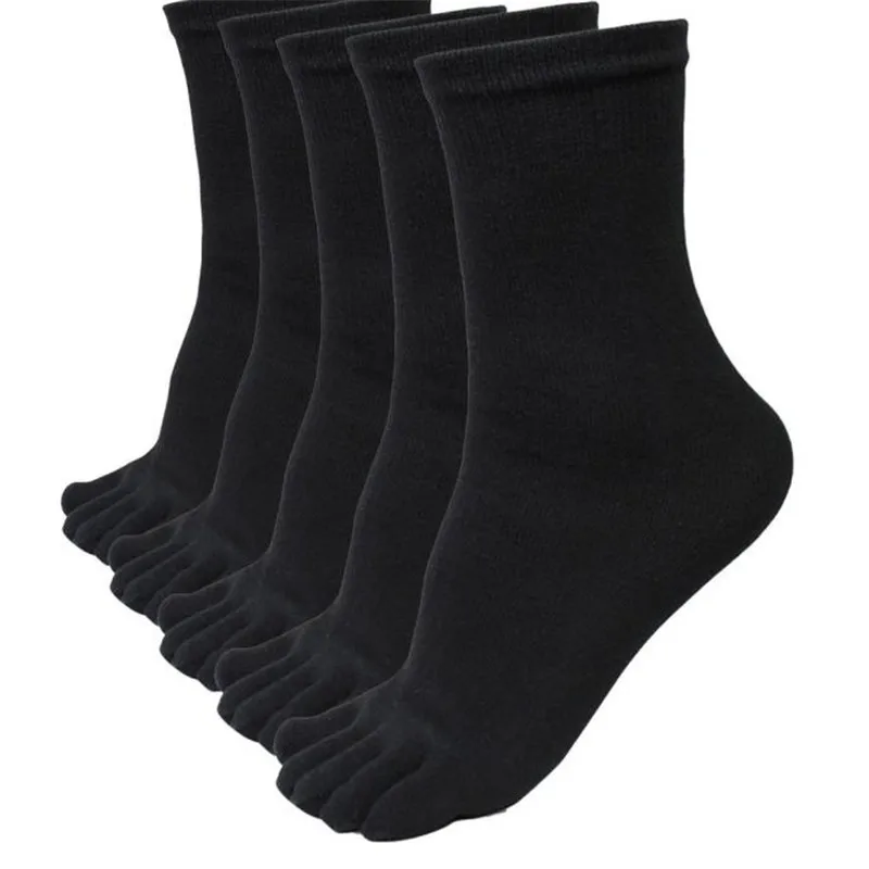 

5 Pairs Casual Bamboo Fiber Ultra Thin Elastic Silky Five Toe Short Silk Stockings Mens Finger Running Socks Casual Breathable