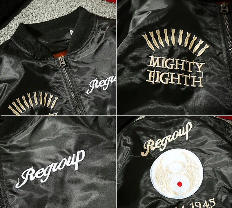 

Fashion Bomber Jacket Men Spring Autumn Coat Loose Hip Hop Harajuku Jackets Windproof MA 1 Pilot US Army Jacket Outerwear