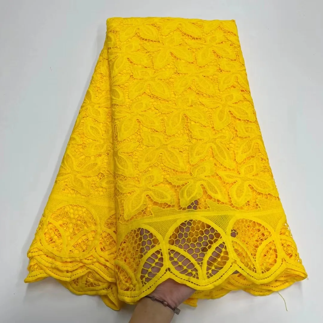 Чисто белый шнур гипюр шнурованное мягкое кружево 2021 Африканский растворимые в