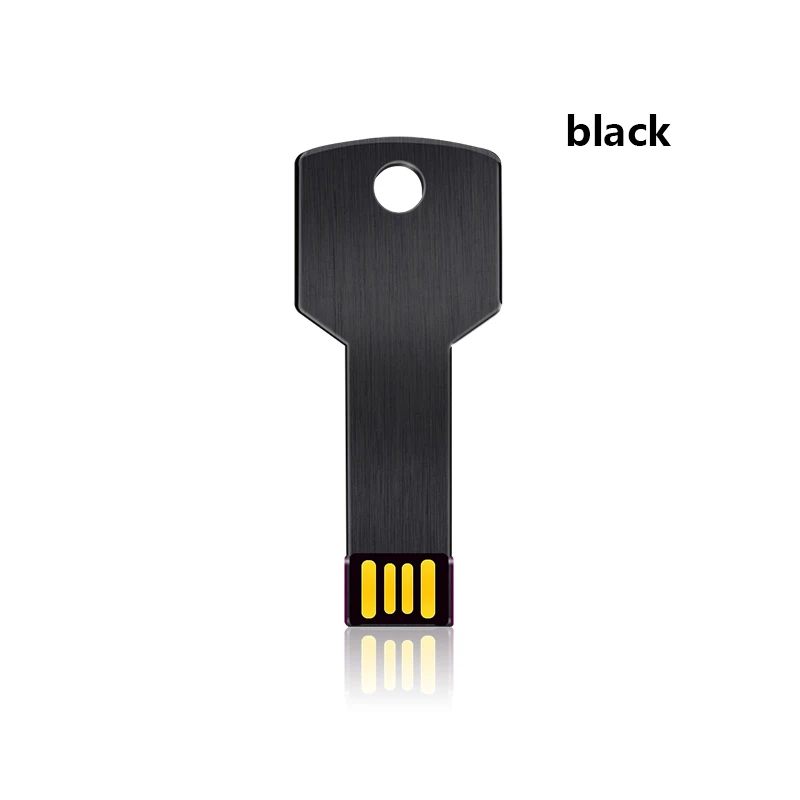 Черный Стильный металлический USB флеш-накопитель 4 ГБ 8 ГБ 16 ГБ 64 ГБ 128 ГБ - Цвет: Черный