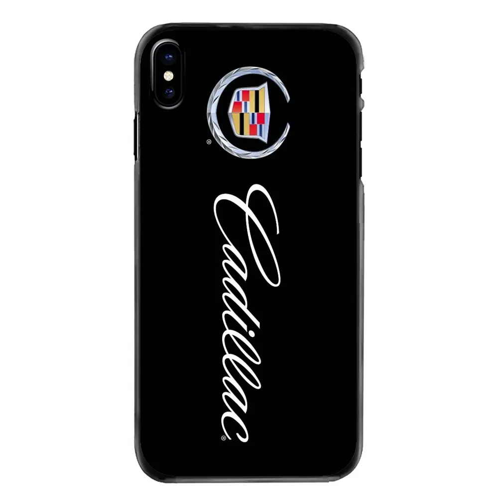 For iPhone 4 4S 5 5S 5C SE 6 6S 7 8 Plus X XR XS Max iPod Touch Cadillac Logo Emblem Car Pattern Accessories Case |