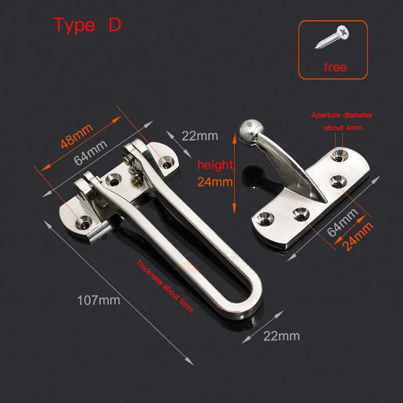 Нержавеющая сталь Дверная цепь замок замки для шкафов безопасность охранный DIY