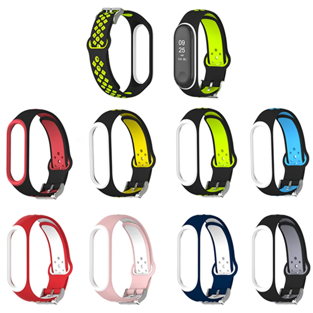 Для Mi Band 3 4 ремешок браслет спортивные силиконовые часы аксессуары band3 Браслет