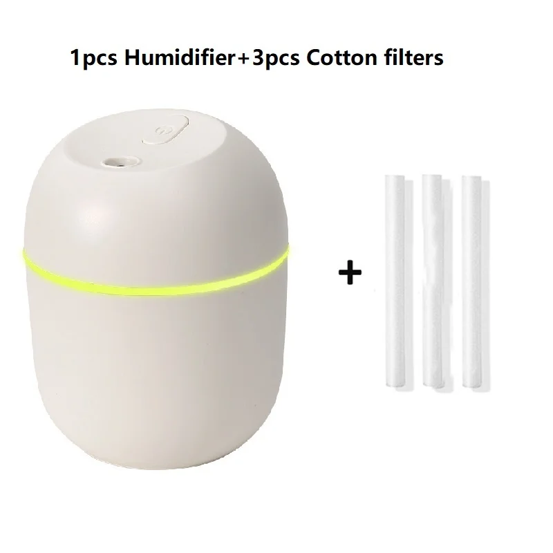 

1 pgs 220ml ultra-sonic air humidifier aroma oil diffuser essential for home car usb fogger fog maker with led lamp night