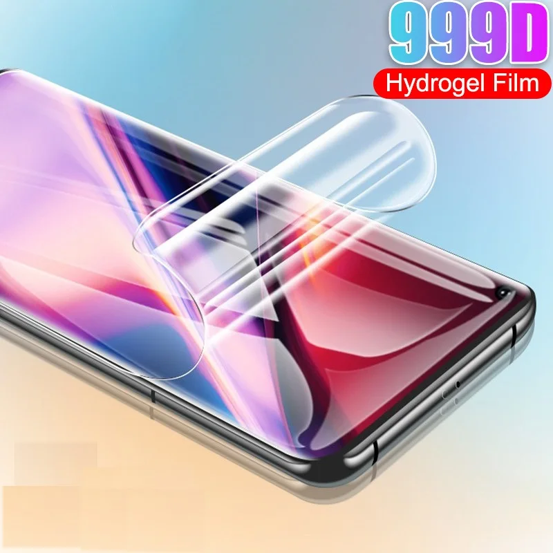 

9D Hydrogel Film For OnePlus 9 9R 9E 8T 7 7T 6 6T 5 5T Full Cover Screen Protector Film Nord N10 N100 Safety Protective